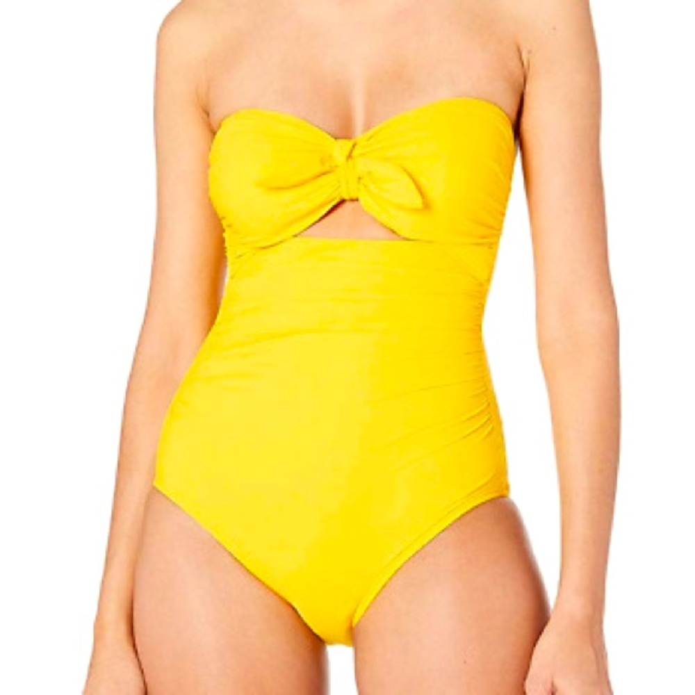Kate Spade Limone Beach Tie Bandeau One Piece